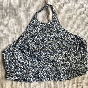 Ann Taylor Floral Cotton Halter Top - Size 12